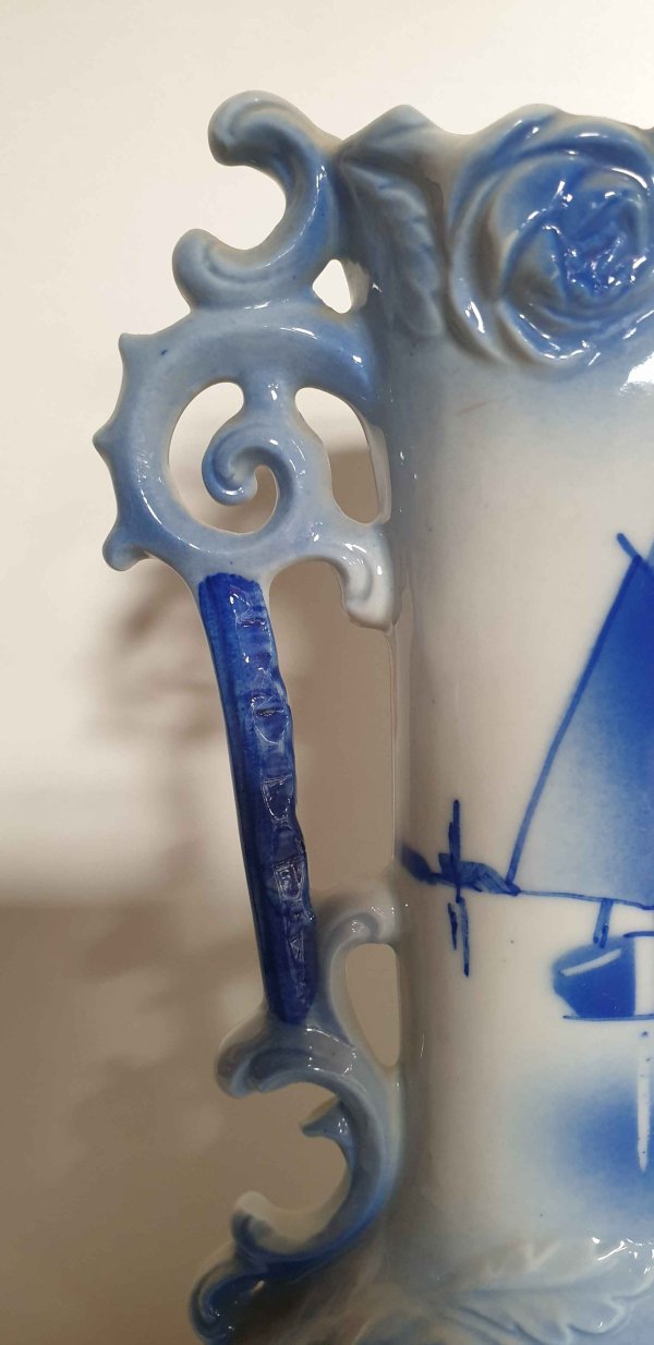 Bloemenvaas in Delfts blauwe kleuren - Afbeelding 8