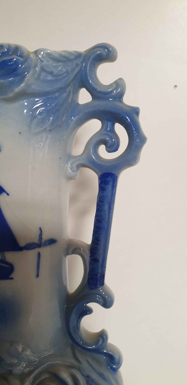 Bloemenvaas in Delfts blauwe kleuren - Afbeelding 7