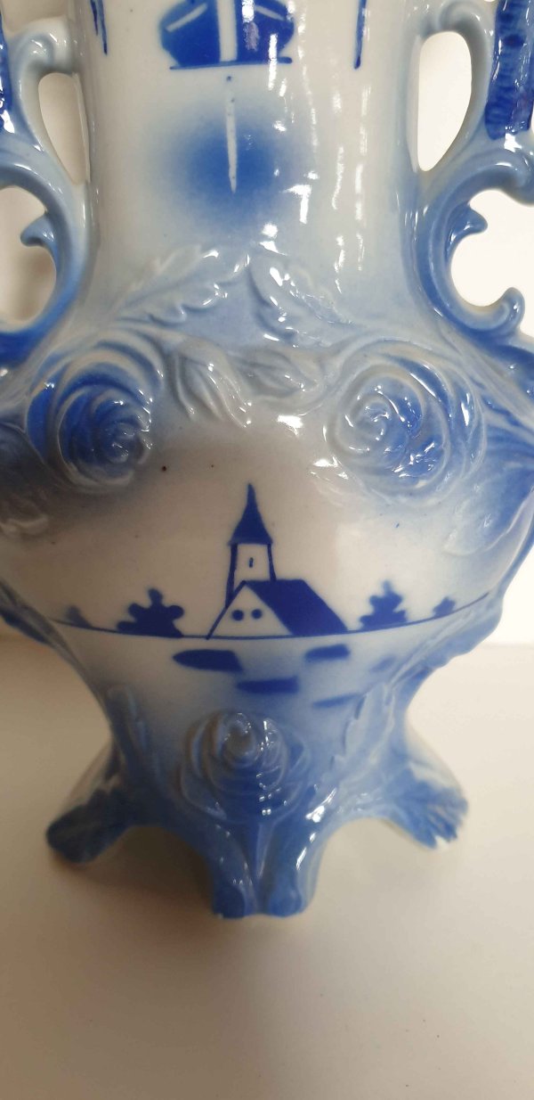 Bloemenvaas in Delfts blauwe kleuren - Afbeelding 5