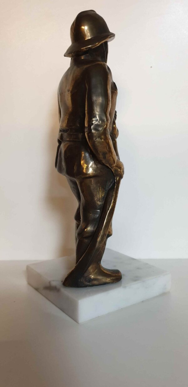 Bronzen beeld brandweerman - Afbeelding 5