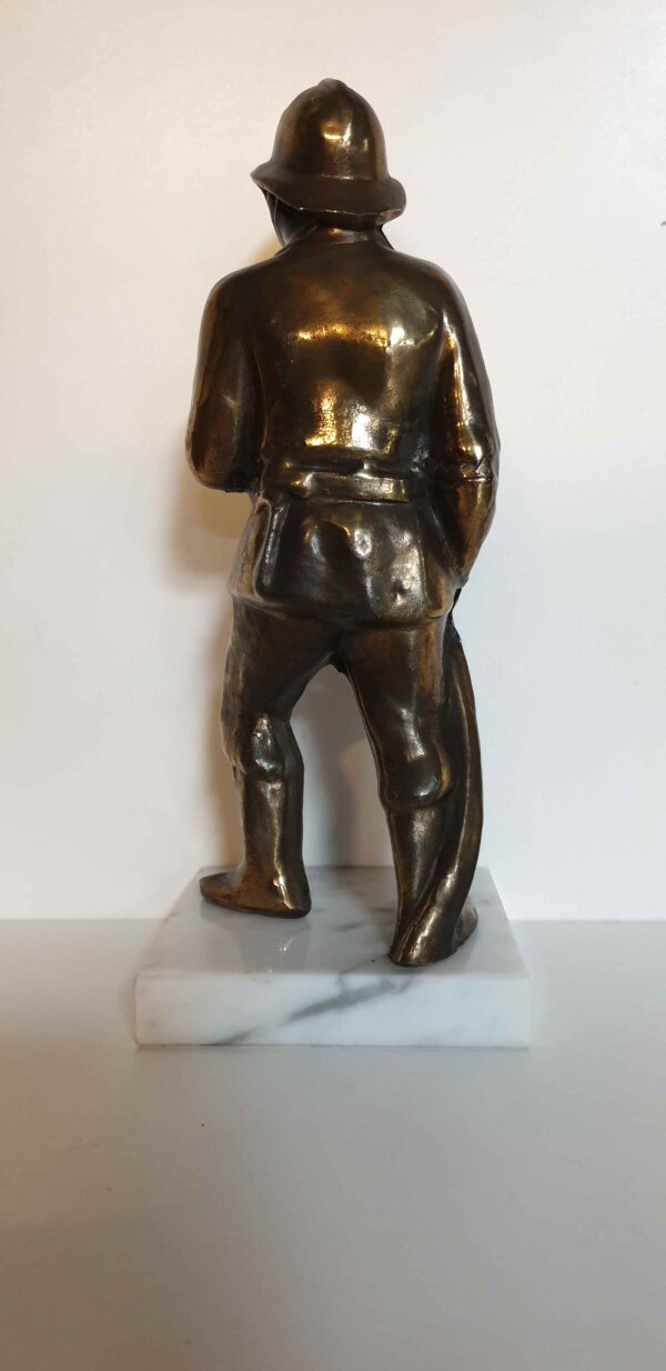 Bronzen beeld brandweerman - Afbeelding 4